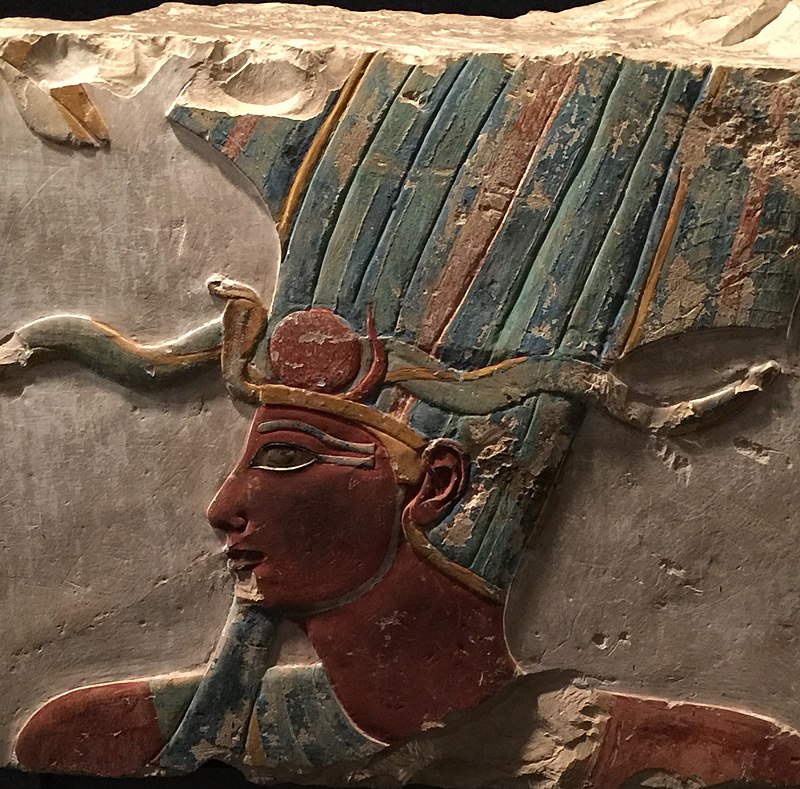 Painted relief depicting Thutmose III, Luxor Museum