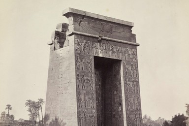 Carnac - Sculptured Gateway and Figures 1857