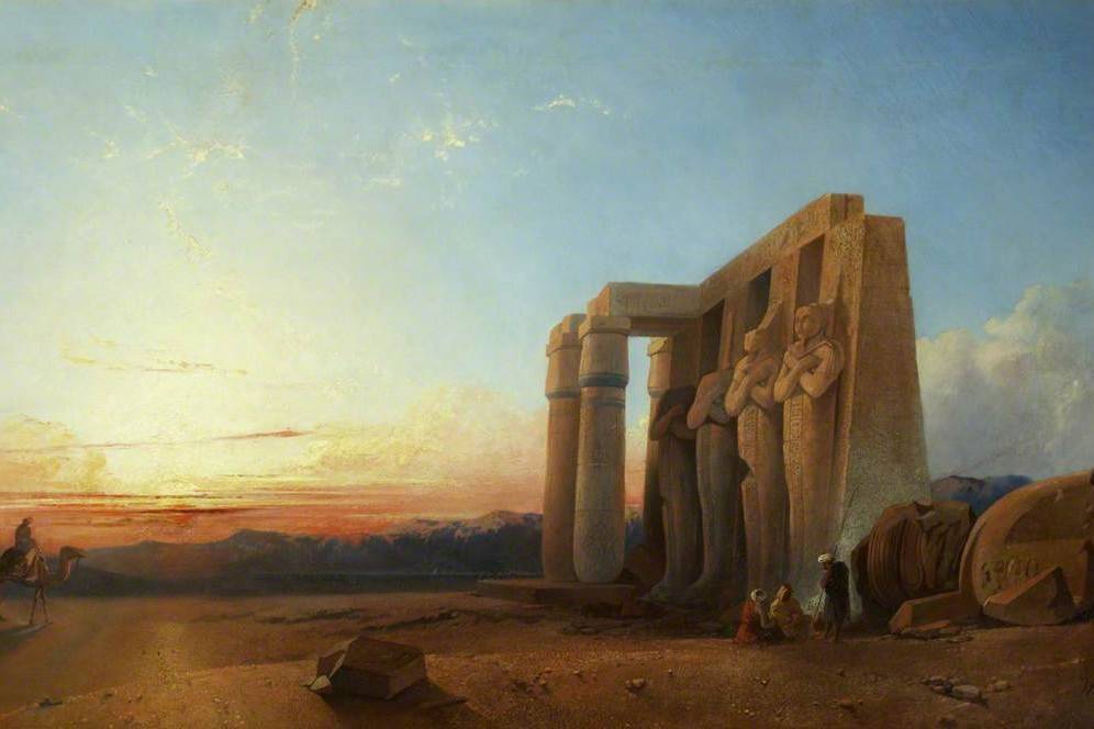 The Ramesseum at Thebes Sunset