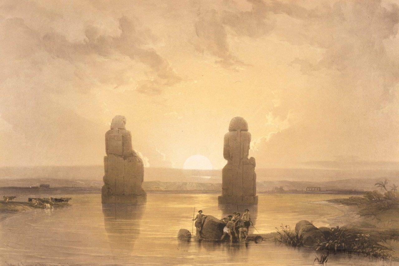 Statues of Memnon at Thebes during The Inundation