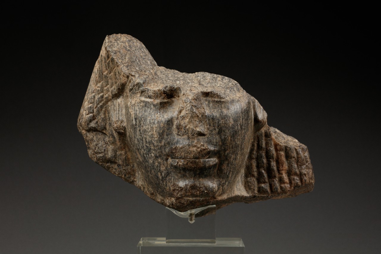 Fragmentary Head of a Man, Belonging to a Block Statue