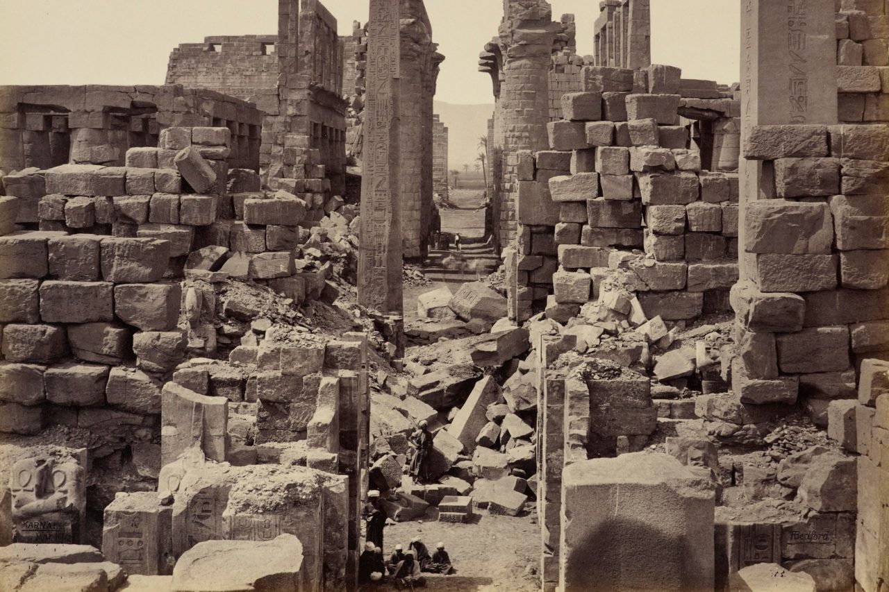 General view from the south, Karnak 1862