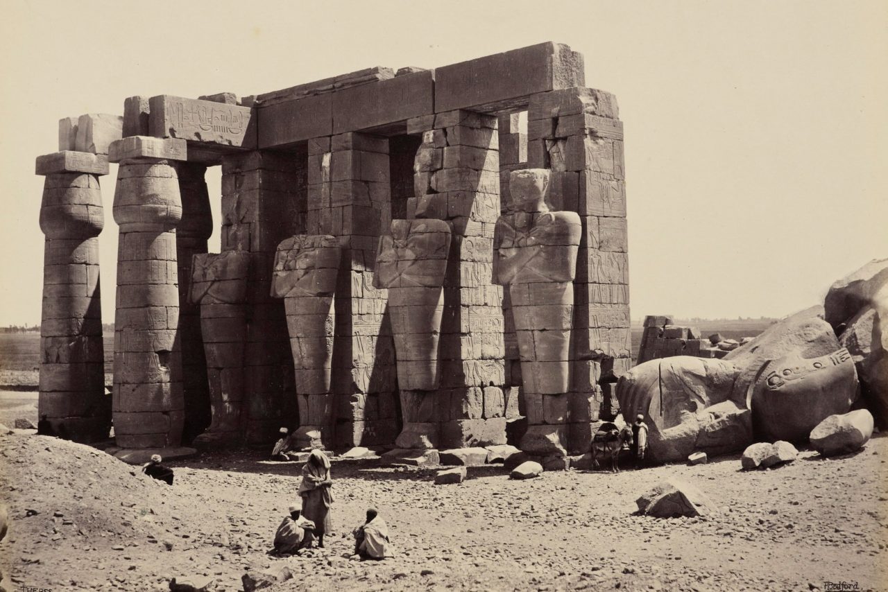 North Portico and Prostrate Colossus 1862