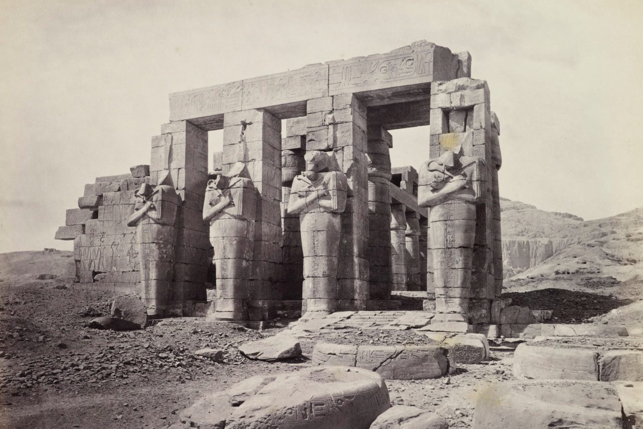 The Memnonium - Osiride portico