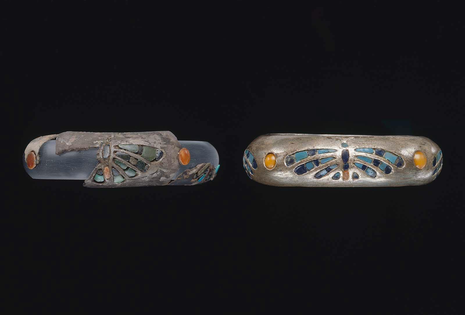 Silver bracelets of Queen Hetepheres from ancient Egypt