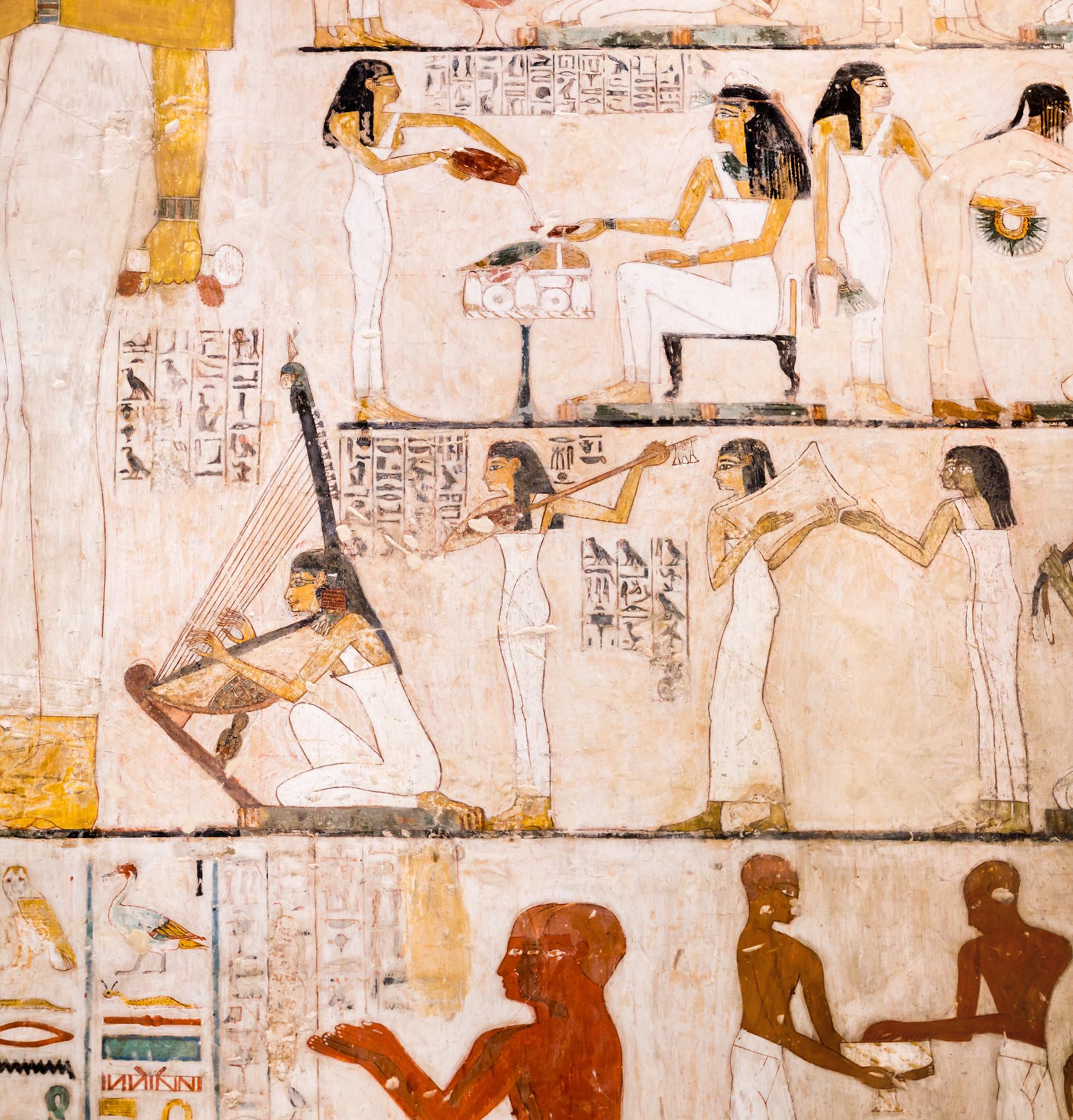 Offering and blessing scene in the Tomb of Rekhmire (TT100)