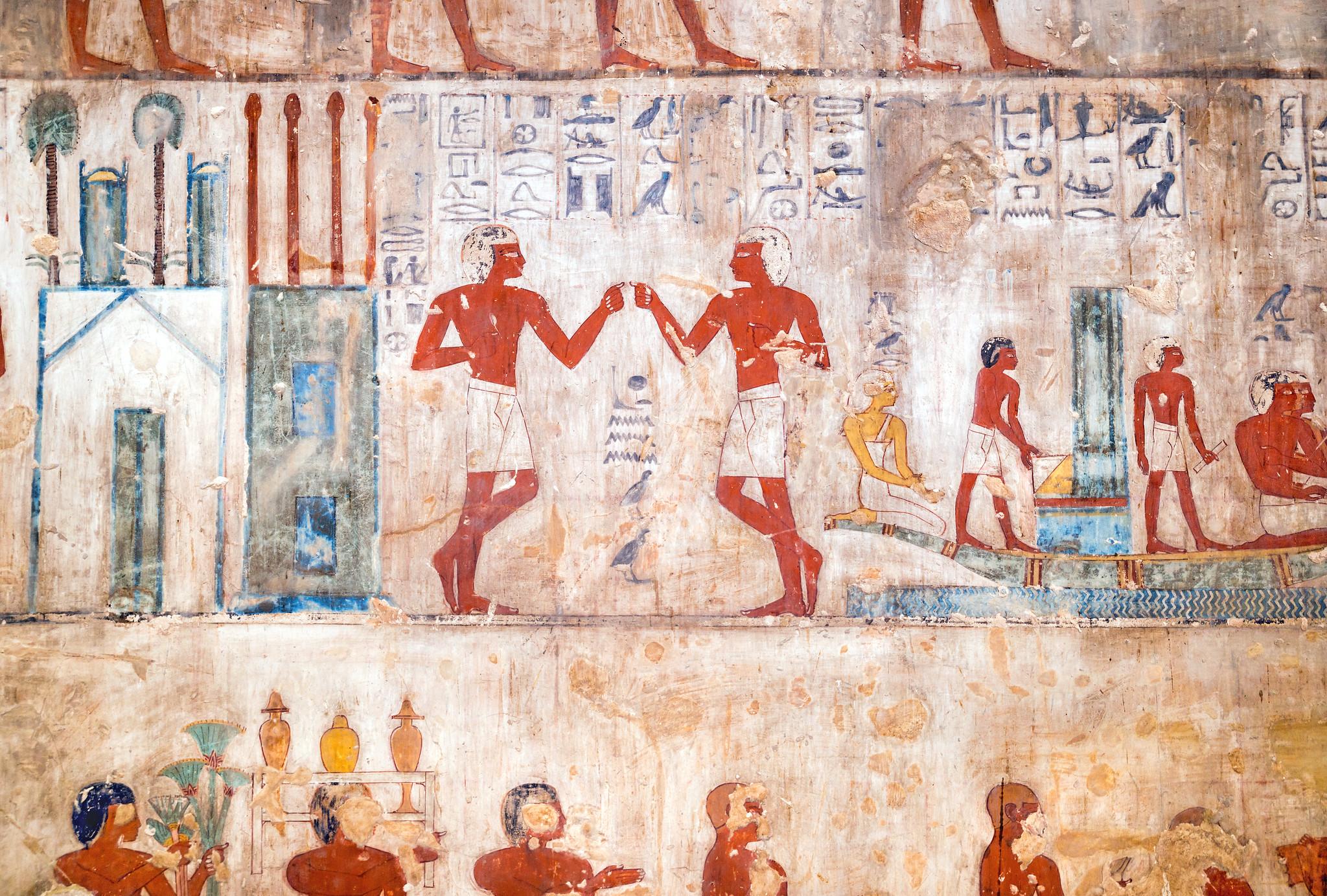 Craft workshop scenes painted in the Tomb of Rekhmire (TT100)