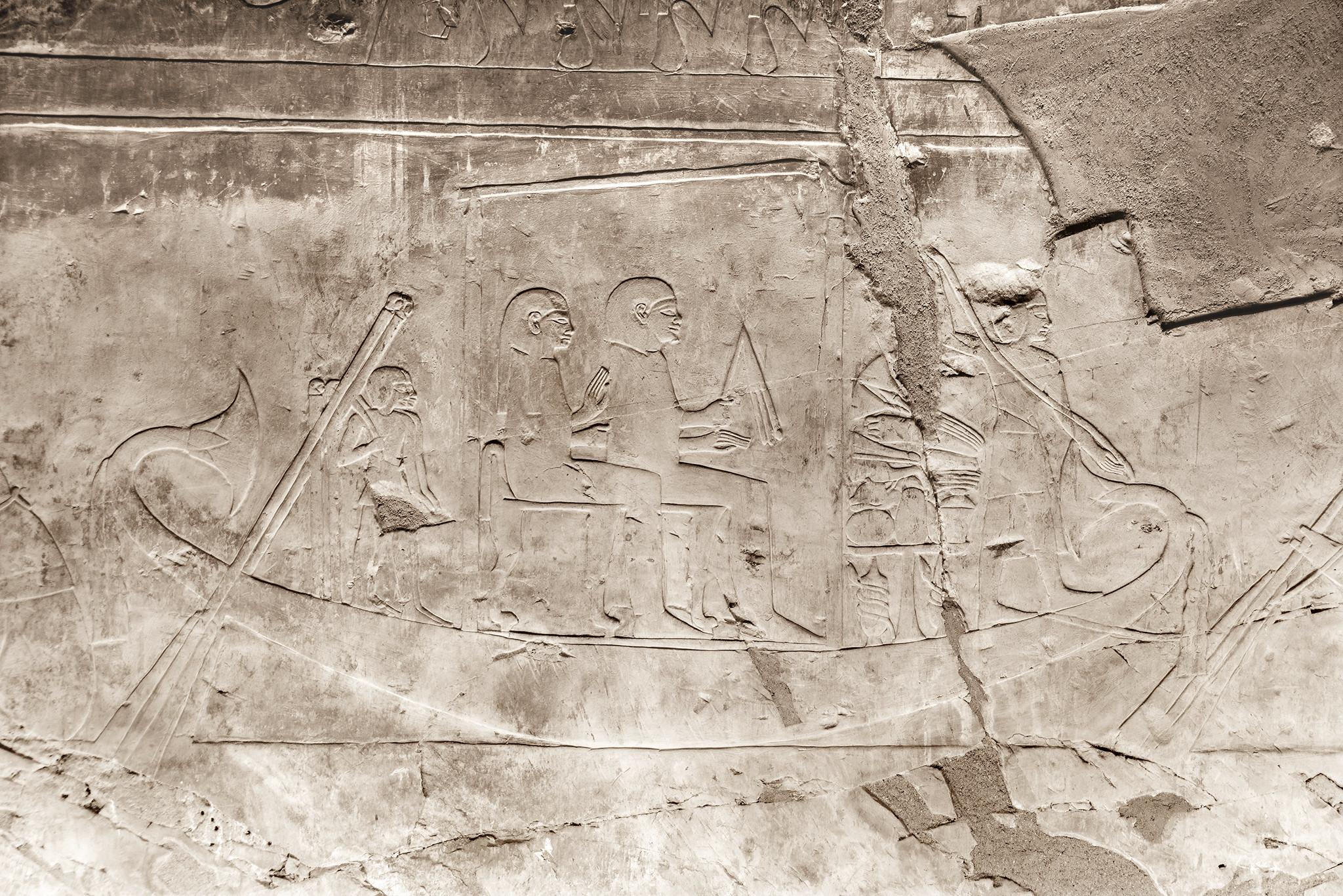 Agricultural cycle scenes carved in the Tomb of Khaemhat (TT57)