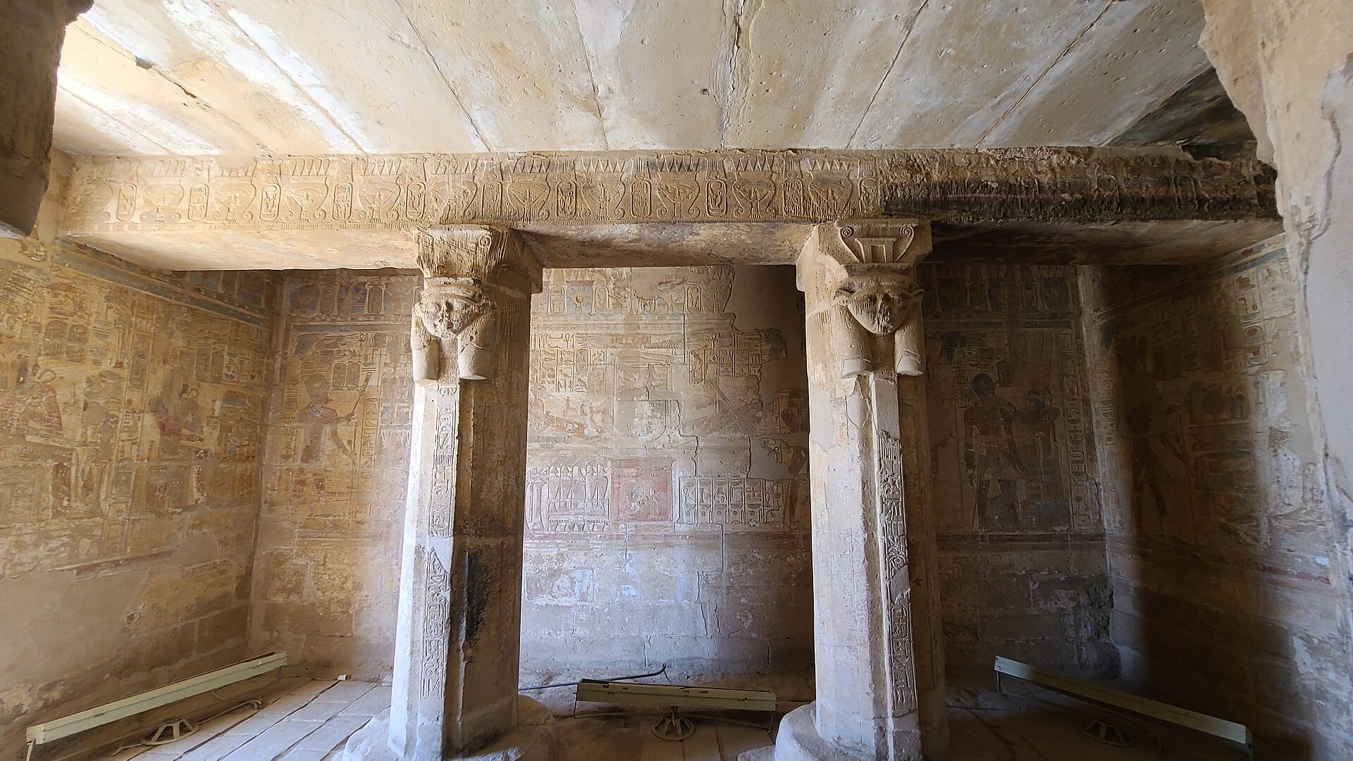 Interior view of the Temple of Amenhotep III at El Kab