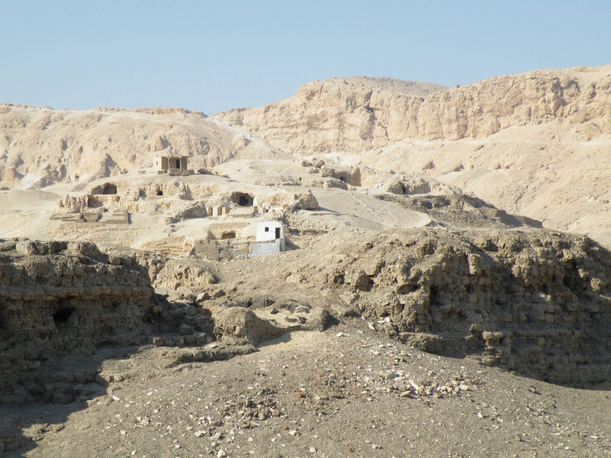 El-Khokha hill and valley on Luxor's West Bank, home to the oldest rock-cut tombs in Thebes