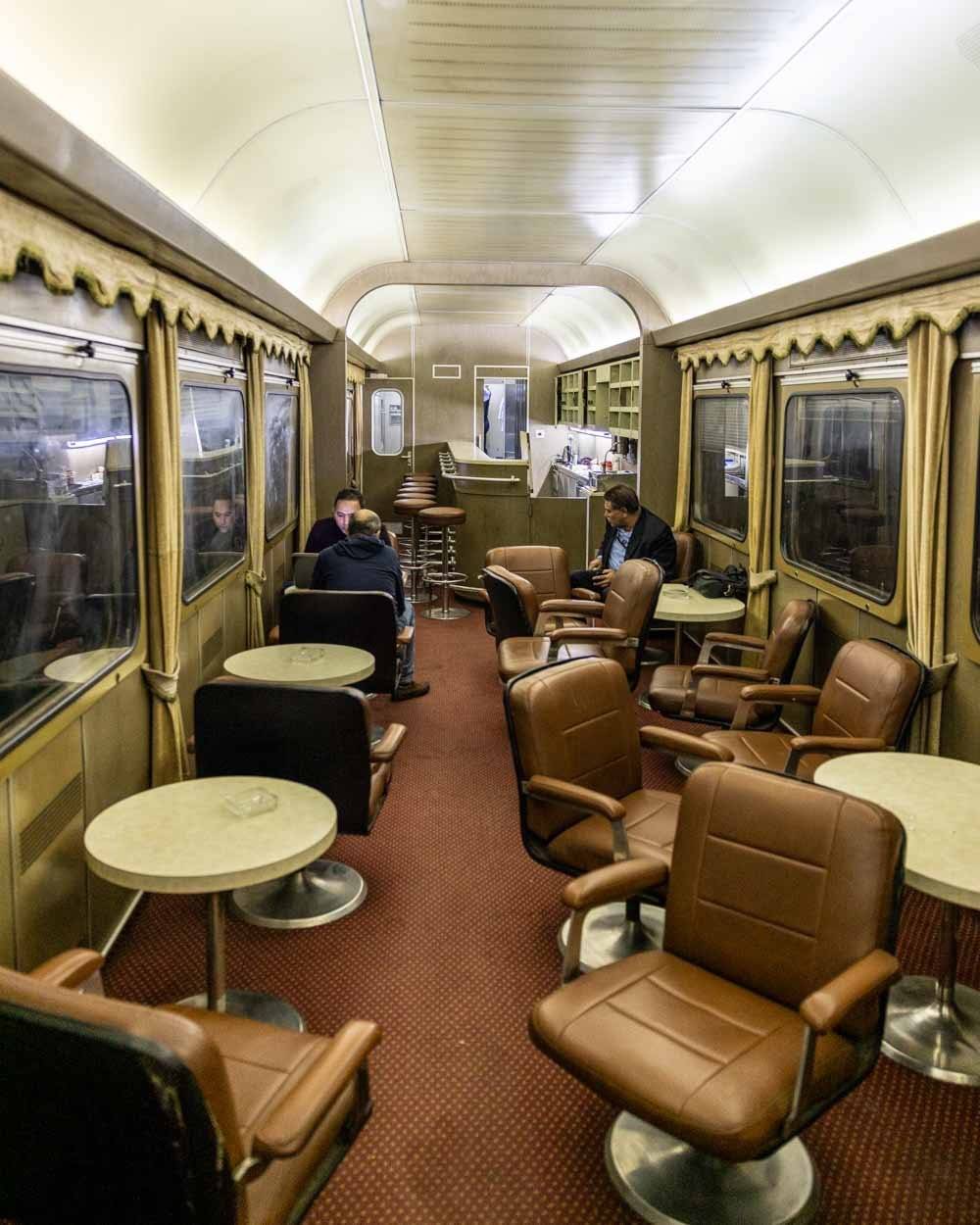The sleeper train from Cairo to Luxor on the tracks