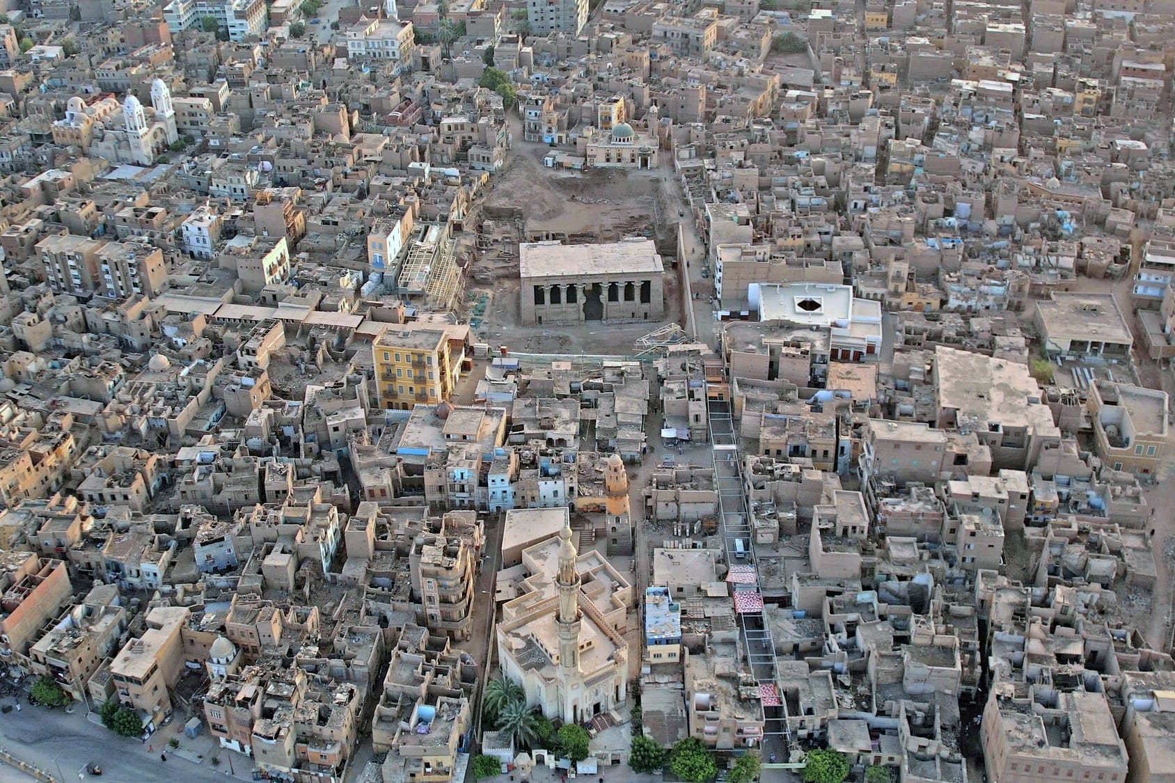 The revitalised historic town of Esna on the Nile, south of Luxor