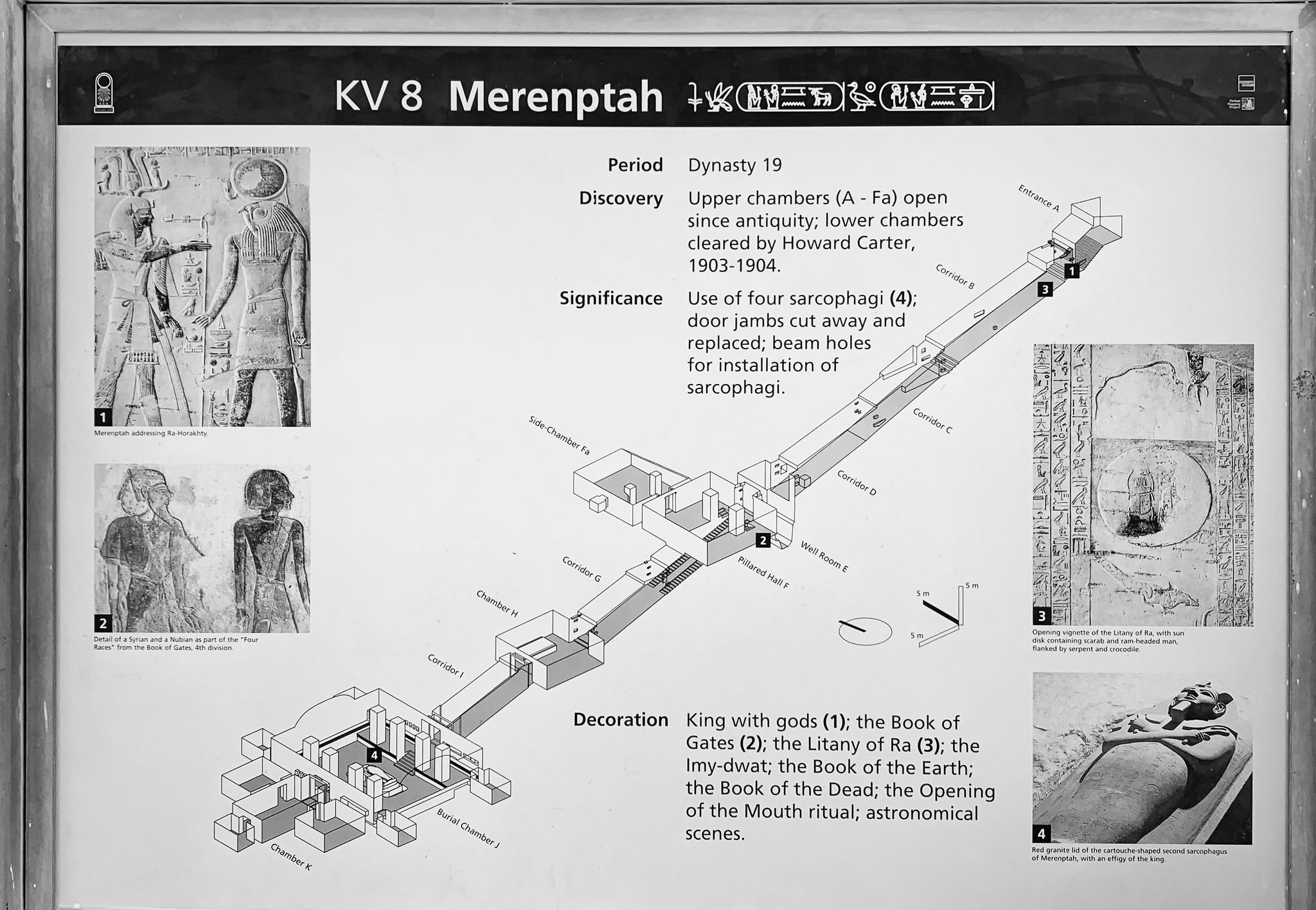 Plan des Grabes von Merenptah (KV8)
