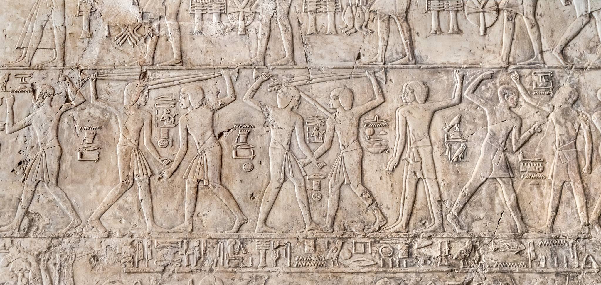 Tahtib performance in Tomb of Kheruef TT 192