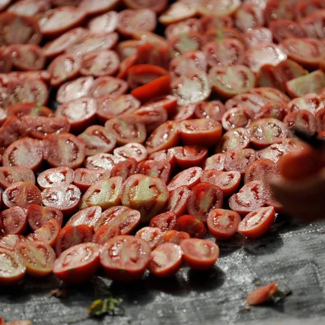 Dried tomatoes, the finished product of Luxor's sun-drying season