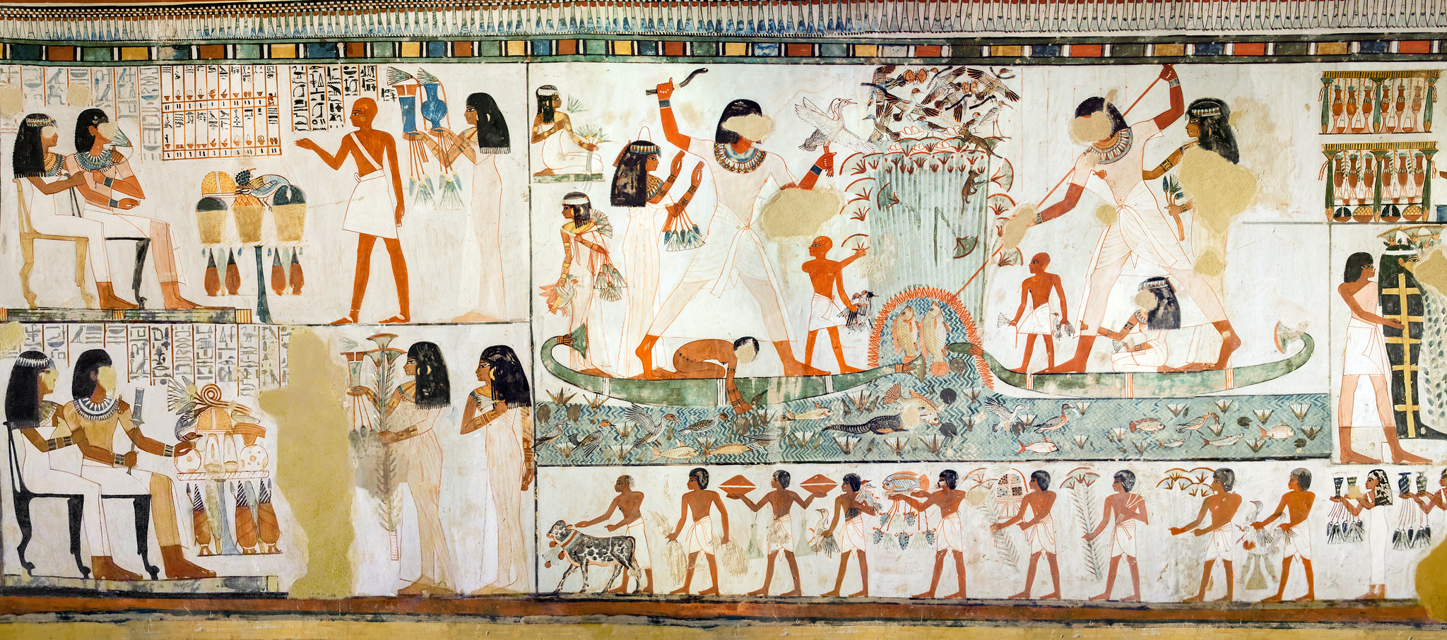 Judgment scene on the north wall of the Tomb of Menna (TT69)
