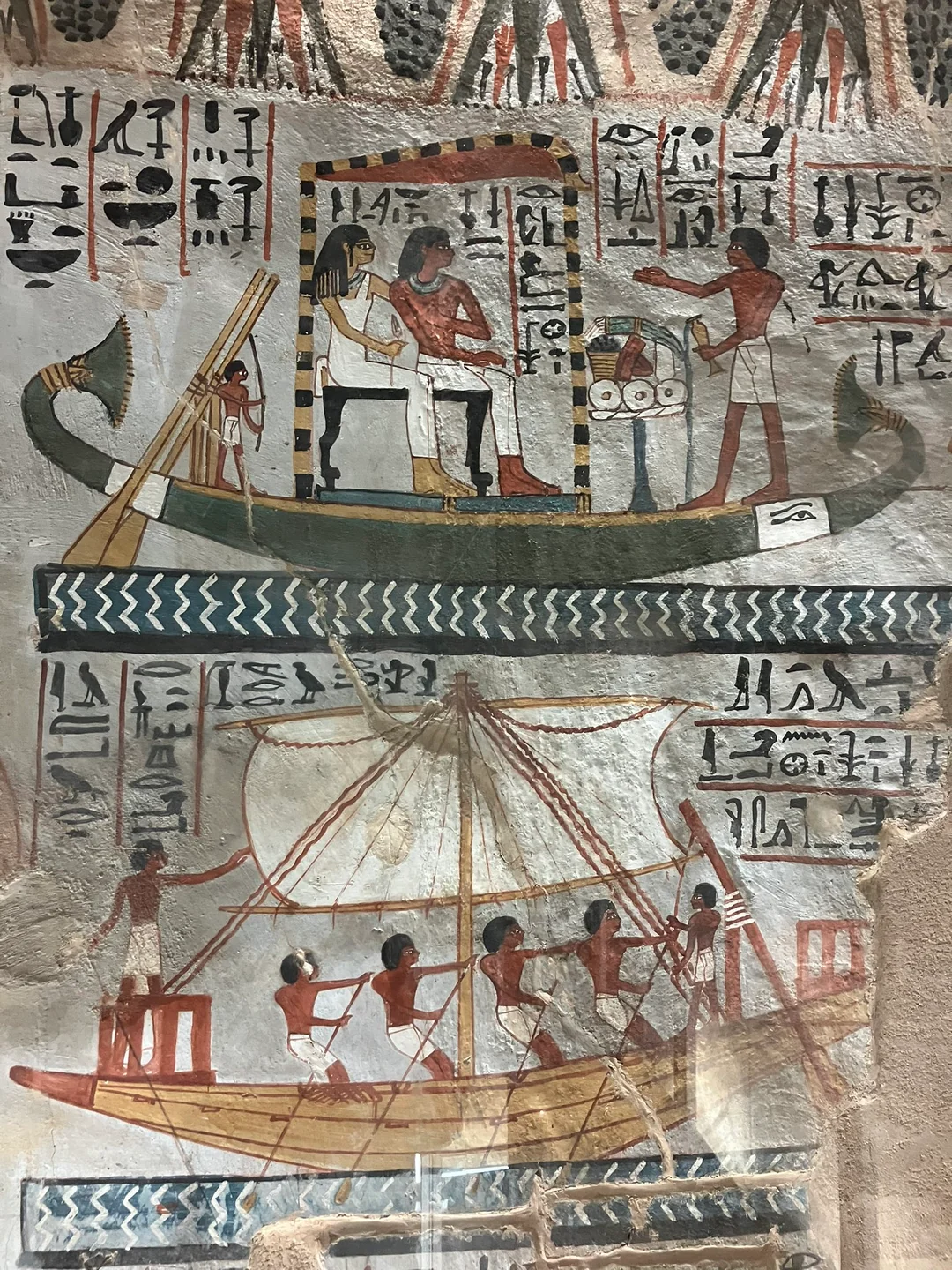 Wall painting inside the Tomb of Sennefer (TT96) in Luxor