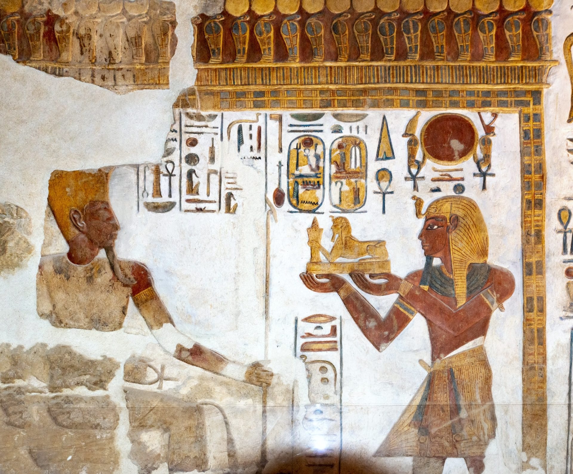 The Khonsu Temple at Karnak, showing the hypostyle hall and sanctuary