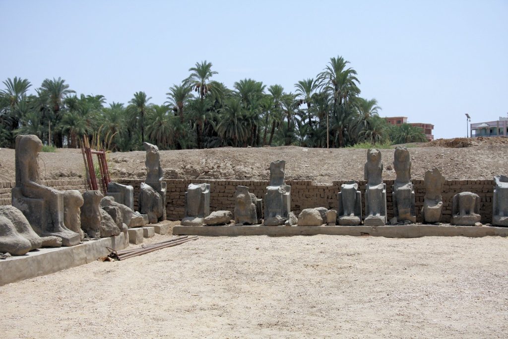 View of the Eastern half of the First Courtyard of the Mut temple