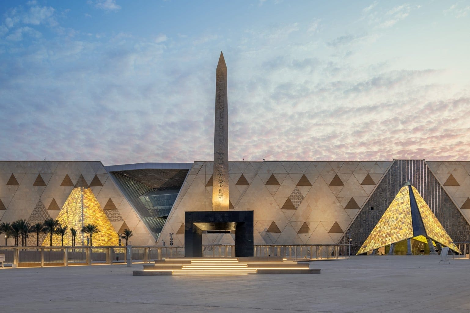 The Grand Egyptian Museum near the Giza pyramids