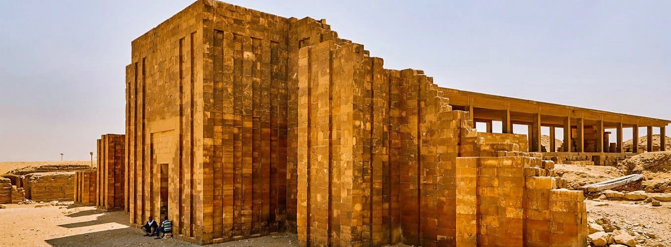 The wall of the ancient city of Memphis in Egypt