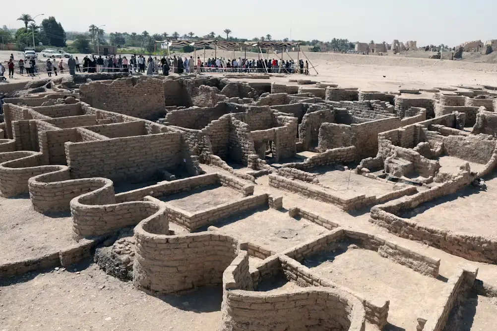 Archaeological excavation of the Lost Golden City of Aten near Luxor, Egypt