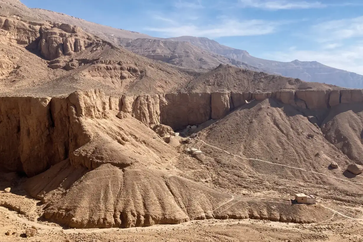 Entrance to the newly discovered tomb of Thutmose II in the Western Wadis near Luxor